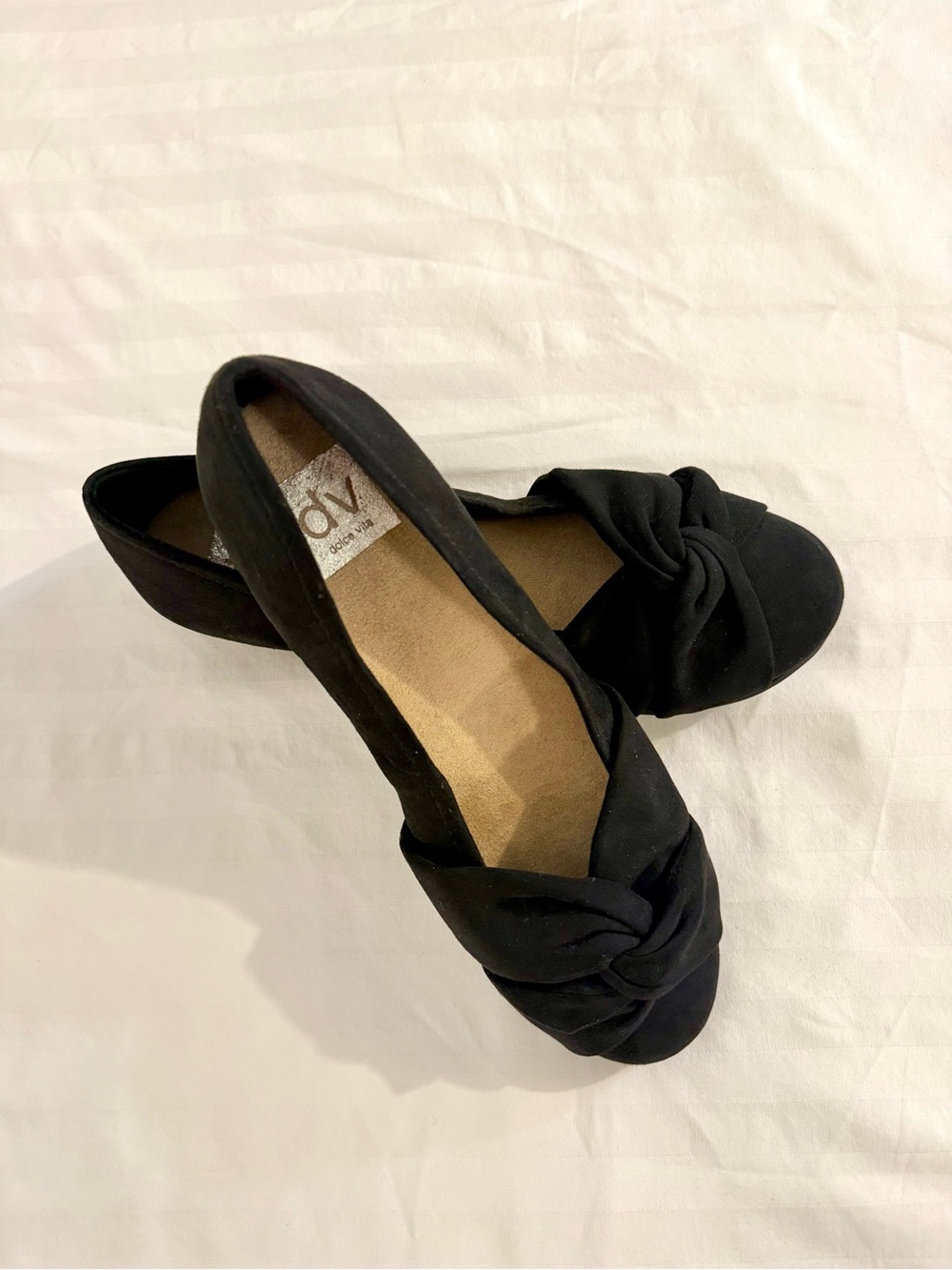 Dolce Vita Black Knot-Front Ballet Flats